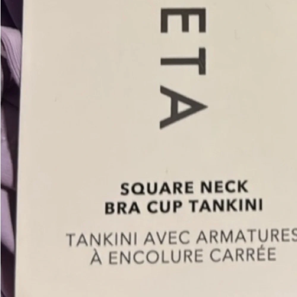 Athleta Square Neck Bra Cup Tankini Top | Elfin Purple #531213